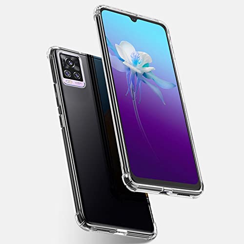 Image of Case Creation New Vivo V20 Pro Premium Imported 0.3mm Crystal Clear Totu Silicone Transparent Flexible Soft Corner Protection with TPU Slim Back Case Color Cover for Vivo V20 Pro