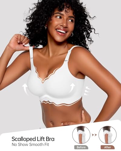 Image of Vertvie Jelly Bras for Women No Underwire Wireless Push Up Bra Full Coverage Bralettes Seamless Comfort Everyday Sports Bra