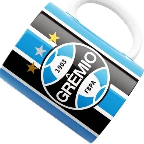 Caneca Grêmio Cerâmica Tricolor Oficial Grande Presente