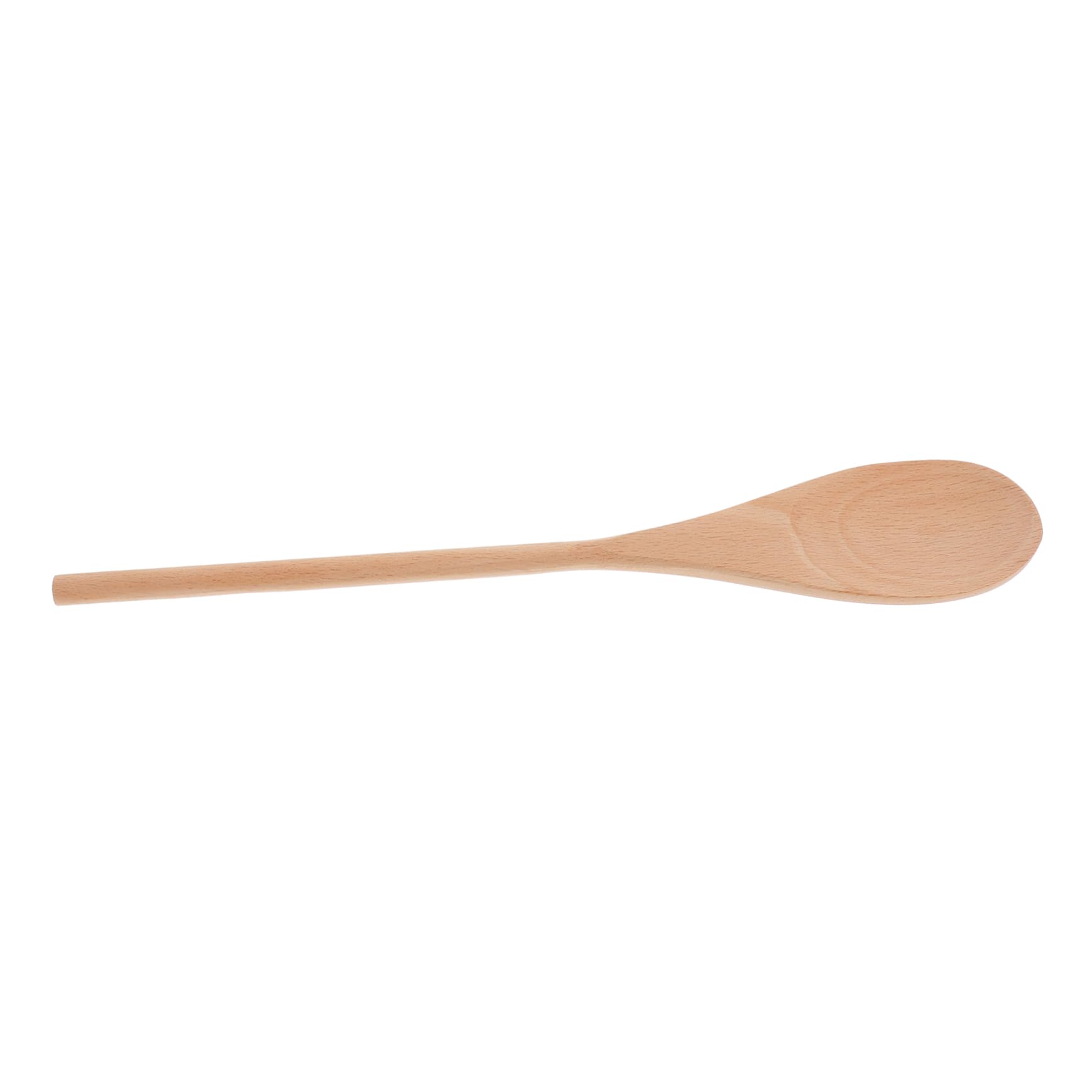 Cuchara de Madera de Mango Largo 24 Piezas, Utensilio de Cocina | Acabado sin Pintar, Diseño Ovalado, para Mezclar y Servir, Uso en Cocina y Manualidades, Color Beige
