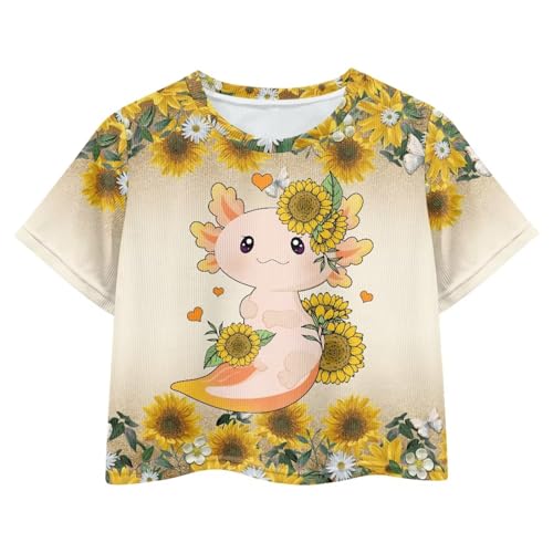Image of 4th of July Shirt for Girls 7-8 Years US Flag Crop Tops Kids Outfit Independent Day Graphic Tee-