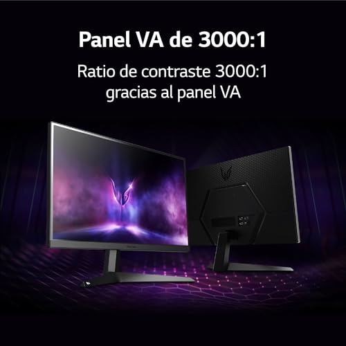 MONITOR GAMING 24" LG 24GQ50F B FHD 165HZ HDMI DP - vue 3