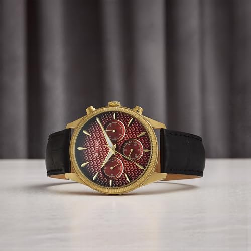 Titan Regalia Opulent Quartz Red Dial Men's Watch - NT1805YL01 - Image 3