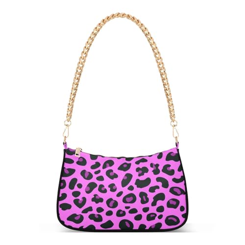 Bolso hombro mujer flores y leopardo estilo hobo pequeño miniatura 1