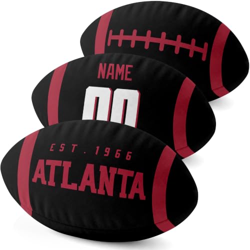 Image of ANTKING Atlanta Throw Pillow 2 Packs Custom Name Number Gifts | Personalized Gift for Youth for Birthday Christmas