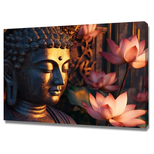 Toile Zen Bouddha pour créer une ambiance spa relaxante dans la salle de bain