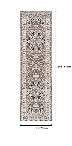 Alfombra de pasillo Glendale marrón para proteger suelos y reducir ruidos 4