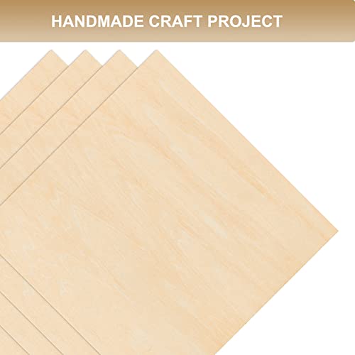 10Pcs Unfinished Basswood Sheet 12 X 12Inch, 1/16 Inch Thin Square Wood Board Sheet, Grade Birch Plywood Sheet For Crafts, Diy Project, Mini House Building Architectural Model Making #TOP3