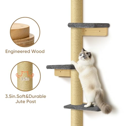 Torre para gatos de pared 5 niveles 80 pulgadas miniatura 2