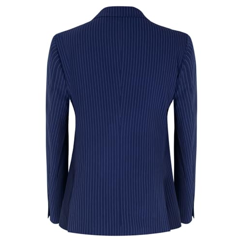 Men's Suit 2 Pieces Navy Blue Pinstripe Blazer and Pants Formal/Casual Wear4