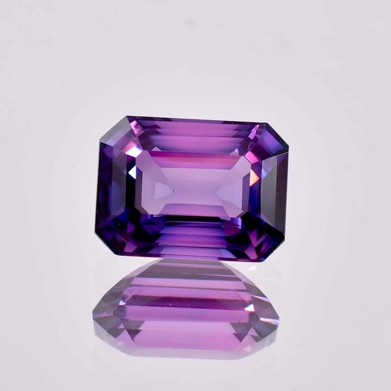 Saphir naturel Taafféite 6x8mm forme émeraude pour création de bague