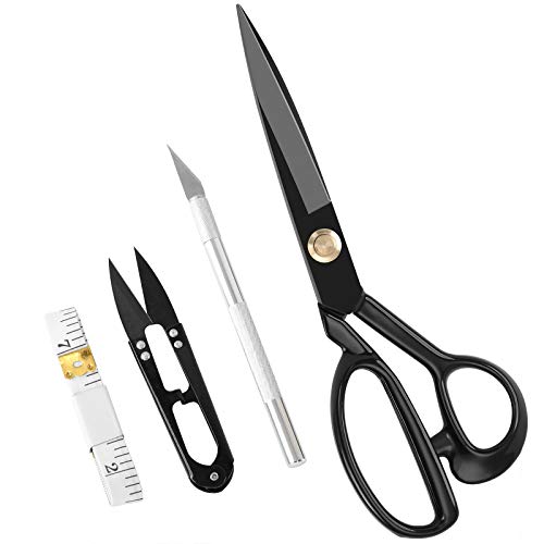 Fabric Scissors 8 Inch Professional Tailor Scissors - Heavy Duty Sewing Scissors for Leather Cutting Industrial Sharp Shears Office Artists Tailors Dressmakers