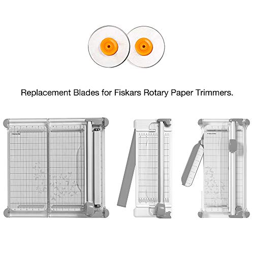 Fiskars 199070-1001 Rotary Paper Trimmer Replacement Blades, Style F, 28Mm,Silver #TOP1