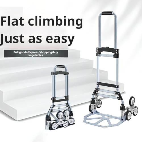 Carretilla plegable con 6 ruedas para escaleras miniatura 3