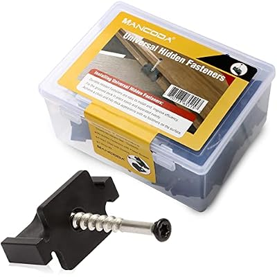 Hidden Fasteners for Composite Decking Board, Composite Decking Clips & Plastic Hidden Fasteners with Screws, Universal Composite Deck Fasteners, 90 per Box