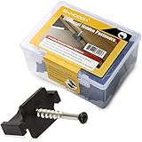 ManCoda Hidden Deck Fasteners for Composite Decking Board, Universal Hidden Fasteners with Stainless Steel Screws, Composite Decking Clips for Wood Deck Framing, 90 Per Box for 50 SQ.FT.