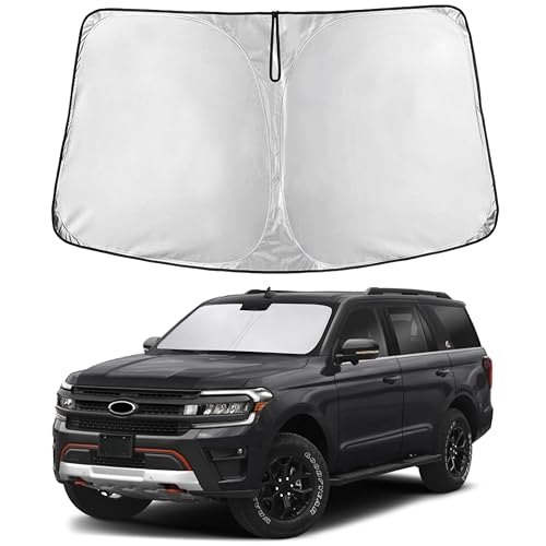 Complaint 2 EcoNour Windshield Sunshade Compatible for Ford Expedititon 2018-2023 2024 2025, Sun Visor for Front Windshield & Window Sun Shade Cover, UV Heat Blocker & Protector, Car Accessories