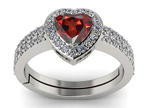 Bague en argent et hessonite naturelle cœur pour éviter les bijoux fragiles