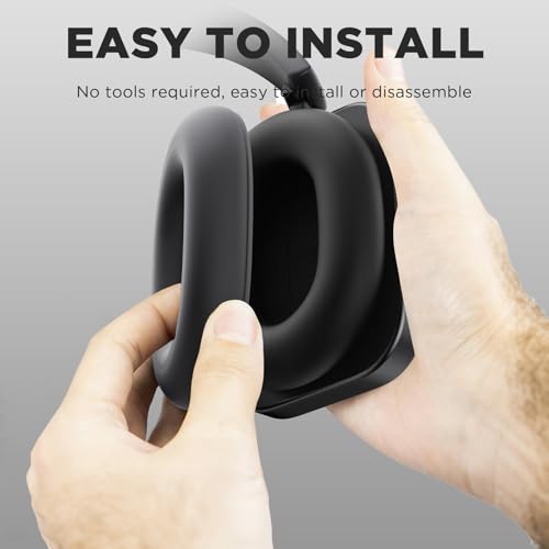 Funda protectora para almohadillas de auriculares Nothing Headphone (1) y Nothing Headphone (a) 2026, cubierta lavable y suave de silicona (Negro) miniatura 6