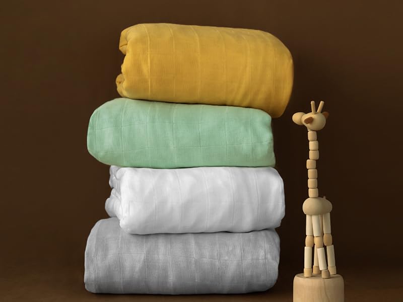 Miniatura 4 de Sábanas de muselina para cuna para niñas y niños, sábanas bajeras para cuna de bebé para colchón de cama de bebé de 28 x 52 pulgadas, viscosa hecha