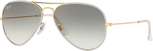 Ray-Ban Gafas de sol unisex RB3025JM estilo aviador clásico de metal a todo color