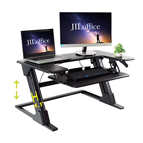 Buy JILoffice Standing Desk Converter with Height Adjustable Black op