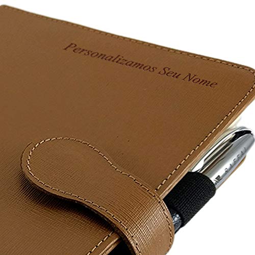 Agenda Planner Personalizada 2021 em Couro Preto