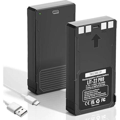 Rechargeable Batteries for Trail Camera, Replacement Battery Pack for LIT-22 Hunting Trail Camera Compatible with SPYPOINT Flex-M, Flex G-36, Flex-Plus, Flex-S (2) Cover