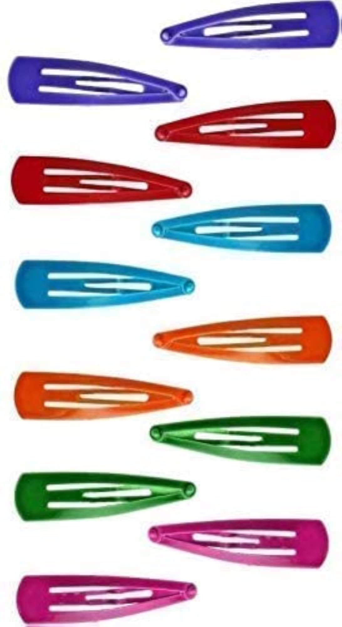 Multi-color Tic Tac Pins Snap Hair Clips for Kids, Pack of 60