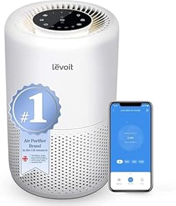 LEVOIT Smart HEPA Air Purifier for Bedroom Home 64m², Alexa & APP Control with Timer, Filter with Quiet Sleep Mode, Air Freshener, Remove Allergens for Dust Odour Pollen Smoke, Gift, Wifi, Core 200S