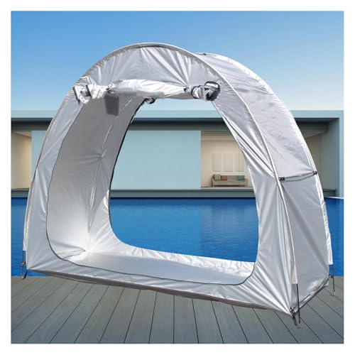 Fxiaobin 2 PCS Box Biciclette può Essere Giuntato Box Biciclette da Esterno con Doppie Porte per 2-5 Biciclette Garage Moto Casette da Giardino,Silver