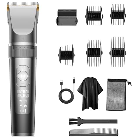 Haosens Rechargeable Hair Clippers for Men, Cordless Hair Trimmers for Men, Electric Hair Clippers - Clippers and Trimmers Set for Convenient at Home Haircutting Cover