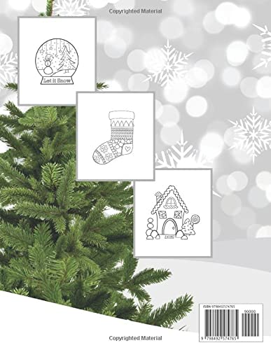 Christmas Coloring Book for Kids: Awesome Coloring Pages, Paperback, Christmas Coloring Book for Children, Eye Catching 20 Big Designs + 20 Blank Pages for Your Drawings, Great Gift for Boys And Girls image 3
