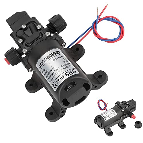 Nikou Selbstansaugende Wasserpumpe -DC 12V 6A 70W Hochdruck geringe Größe Wasserpumpe stabile Membran Wasserpumpe Leistung Membranpumpe Cover