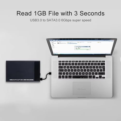 Image of External Hard Drive Casing 2 in 1 3.0 CASING, 3.5 Inch Hard Drive Enclosure USB 3.0 External Hard Drive Docking Station for Hard Drives SSD 15TB Storage Capacity HDD Enclosure.