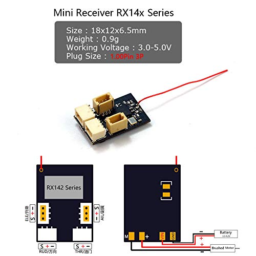 Servos 1.7g DW Hobby avec récepteur avion télécommandé RC