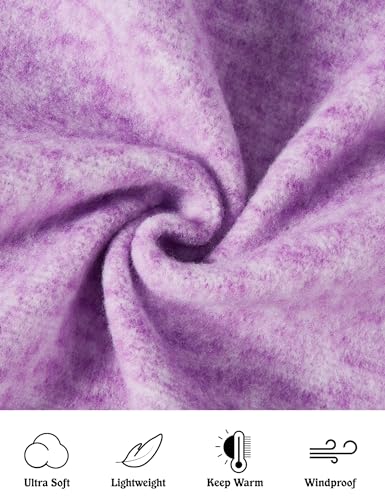 Image of Dolcevida Women's Long Sleeve Sweater Fleece Zip Up Speckled Jacket with Pockets