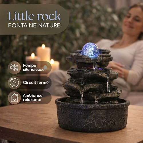 Fontaine d’intérieur Little Rock source de bonheur Feng Shui - 3