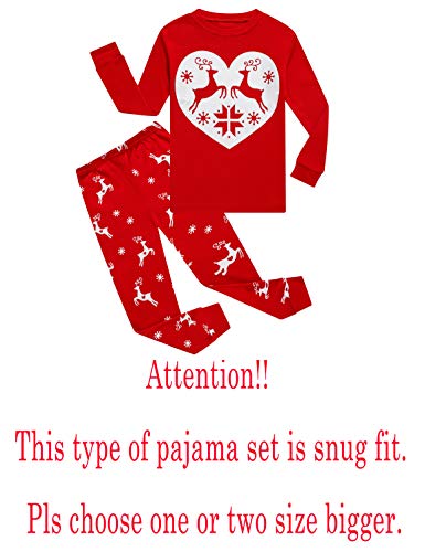 Image of KikizYe Girls Pajamas Set Kids Long Sleeve PJs Cotton Jammies