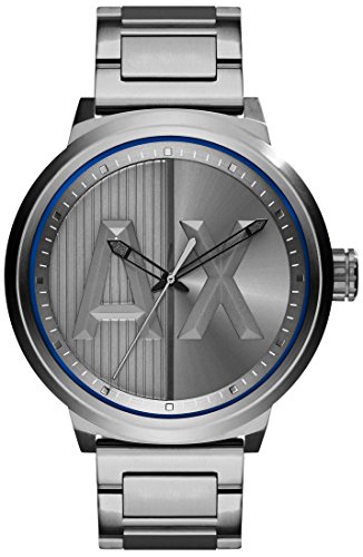 Armani Exchange A}[j GNX`FW Y v rv Men's AX2104 Stainless Steel Black Watch