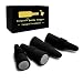 E4go 11 Silicone Bottle Stopper for Wine Beverage Soda Beer, Set of 4 Pieces, Black, Sold