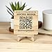 Custom Business Wooden Social Media Sign with QR Code – Personalized Scan to Pay Plaque for Venmo, Cash App, Instagram – Custom Printed Wood Display for Small Business Counter or Booth