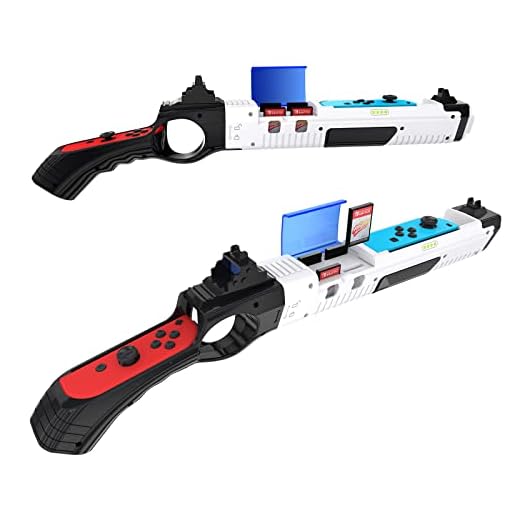 Switch Shooting Gun Controller for Nintendo Joy-Con Hunting Games, 1 PCS Switch Gun Hand Grip Accessories Compatible with Nintendo Switch Games (White)