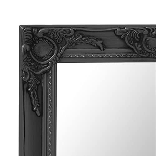 Miroir baroque rectangulaire bois noir 50x60 cm miroir mural salon - 4