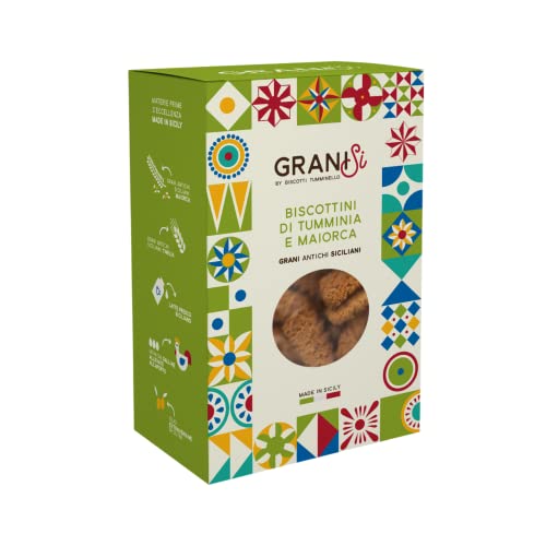 Tumminello | Granisi Galletas Especialidad Sicilia | Galletas de Granos Antiguos Dulces Artesanales Harina de Trigo - 210 Gr