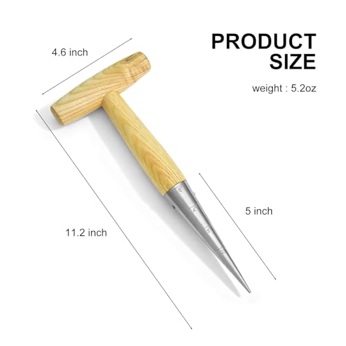 image for Esvopa Seed Dibber Hand Dibber Bulb Planter Tool, Stainless Steel Gard