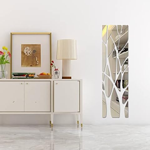 haodeni 3D Tree Mirror Wall Sticker Cover