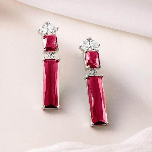 Image of Rubans Necklace Set American Diamond Zirconia Jewellery Gift for Women & Girls