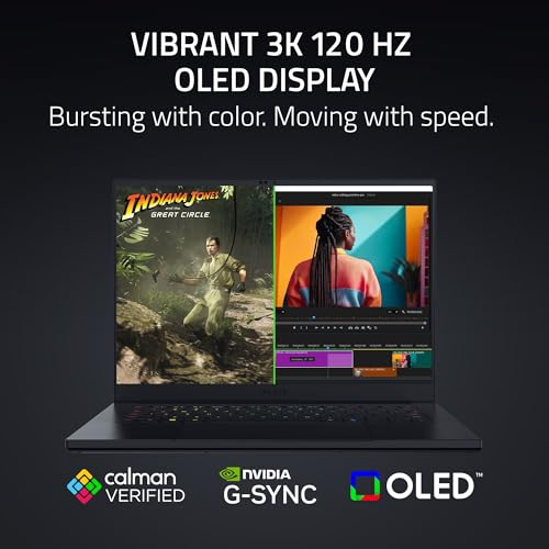 Razer Blade 14 (2025) Gaming Laptop: NVIDIA GeForce RTX 5070 - AMD Ryzen AI 9 365 CPU - 3K 120Hz OLED Display - 32GB LPDDR5X RAM - 1TB SSD - Thin & Lightweight - Chroma RGB - Windows - Black - Image 6