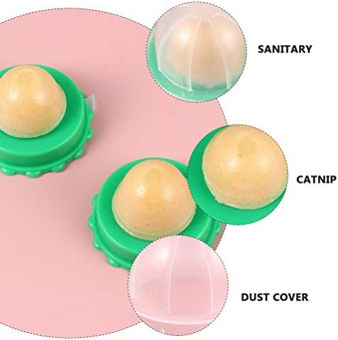 Hemobllo 8PCS Catnip Balls- Cat Candy Cat Lick Toys Cat Snack Licking Sugar Ball Catnip Candy Cat Vitamin Catnip Pudding Safe Kitten Snack (Random Flavor)